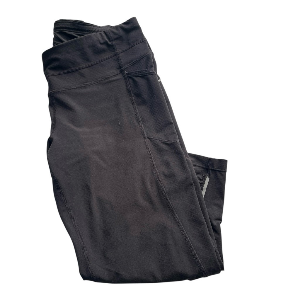 Athleta Black Capris Dobby Be Free Knicker Cropped Leggings Womens Size Small S